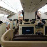 【シンガポール航空ビジネスクラス搭乗記】A330-300機材の座席・機内食など