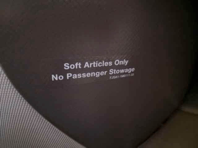 No passenger stowage